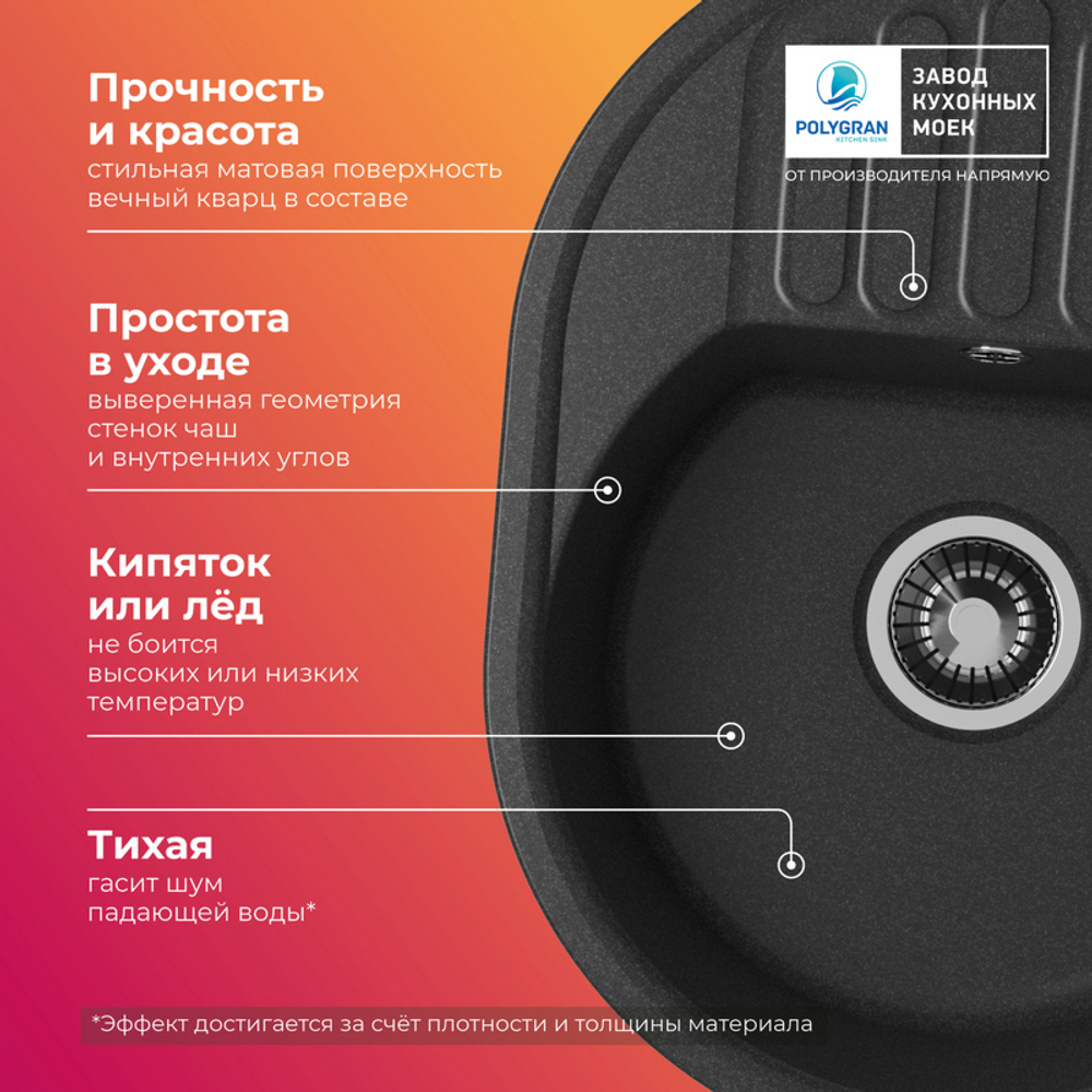 Мойка QUARTZBOND BOND-610 Уголь