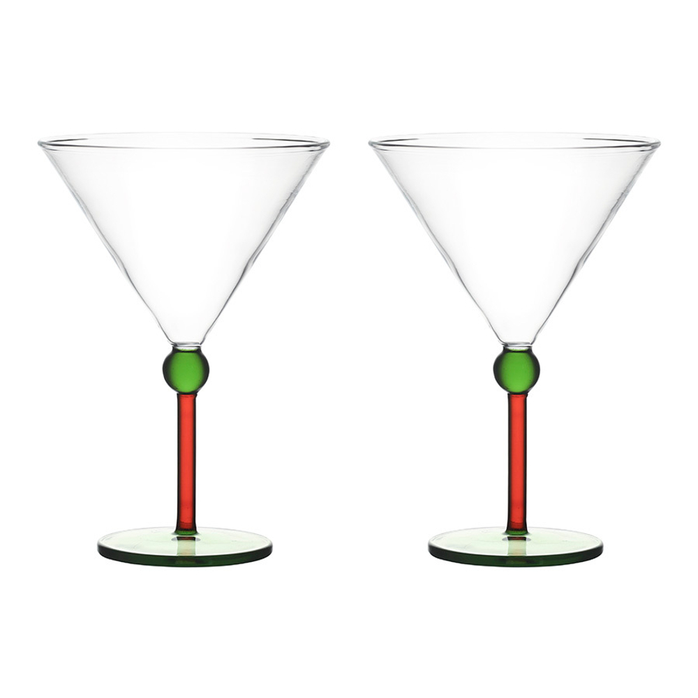 Набор креманок orb, 260 мл, зеленый/красный, 2 шт