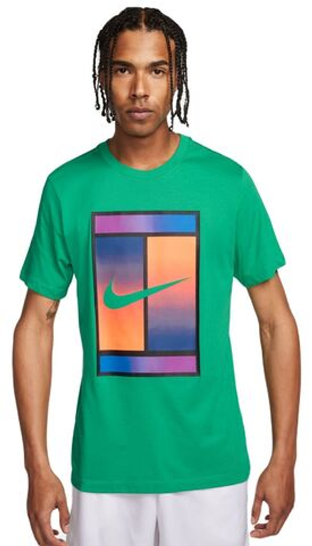 Мужская теннисная футболка Nike Court Dri-Fit Tennis T-Shirt - stadium green