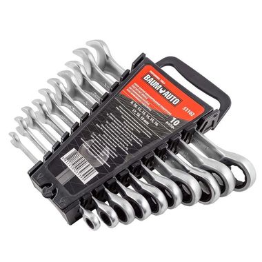 Ключи комбинированные трещоточные (8,10,12-19мм), набор 10пр. Baum Auto##BaumAuto BM-51102