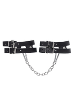 Оковы кожаные Pecado 2206 – двухремешковые, черные