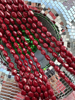 Жемчуг барочный 8х12мм, "Майорка. Имитация (винный цвет)