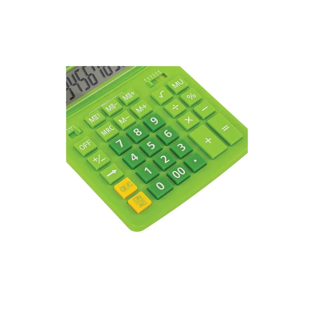 Калькулятор BRAUBERG EXTRA 12р /2 памяти/ (155*206) Зеленый, COLOR-12-DG