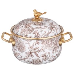 КАСТРЮЛЯ ЭМАЛИРОВАННАЯ LEFARD С КРЫШКОЙ, СЕРИЯ ROYAL GARDEN 2,1Л, ДИА.16СМ ПОДХОДИТ ДЛЯ ИНДУКЦИОН.ПЛ