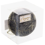 Новогодний шар «Элегантные узоры» 8 см, Чёрный/Золото