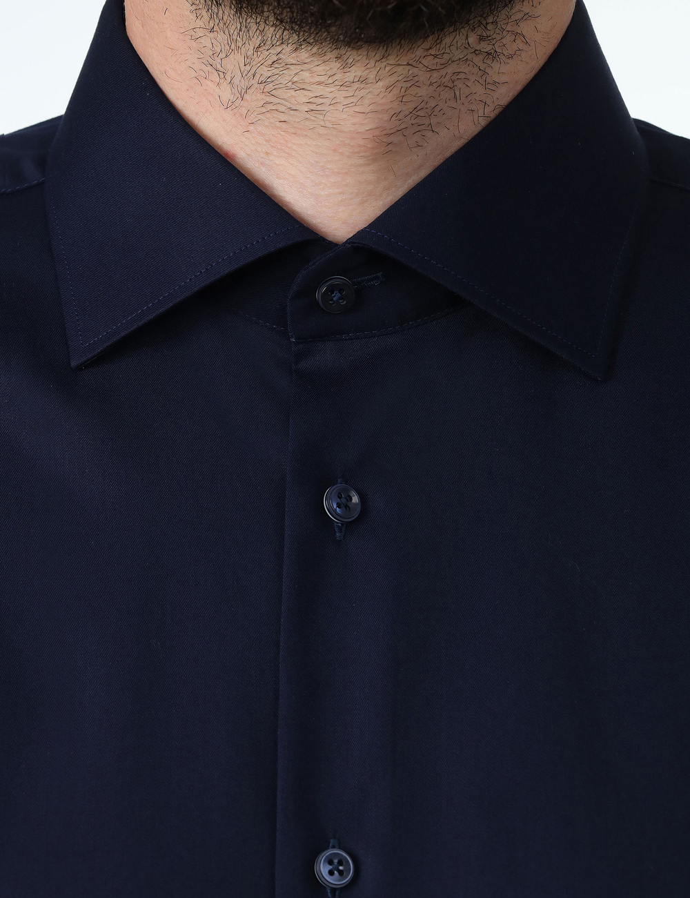 Сорочка мужская VESTER длинный рукав, темно-синий, бамбуковое волокно 51518 19