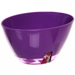 Кашпо для цветов пластиковое 1л d-20см «Лодочка» фиолетовый с поддоном