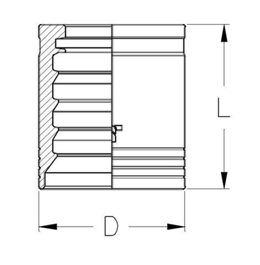 Муфта DN 25 4SP/4SH/3SPC с зачисткой TIEFFE