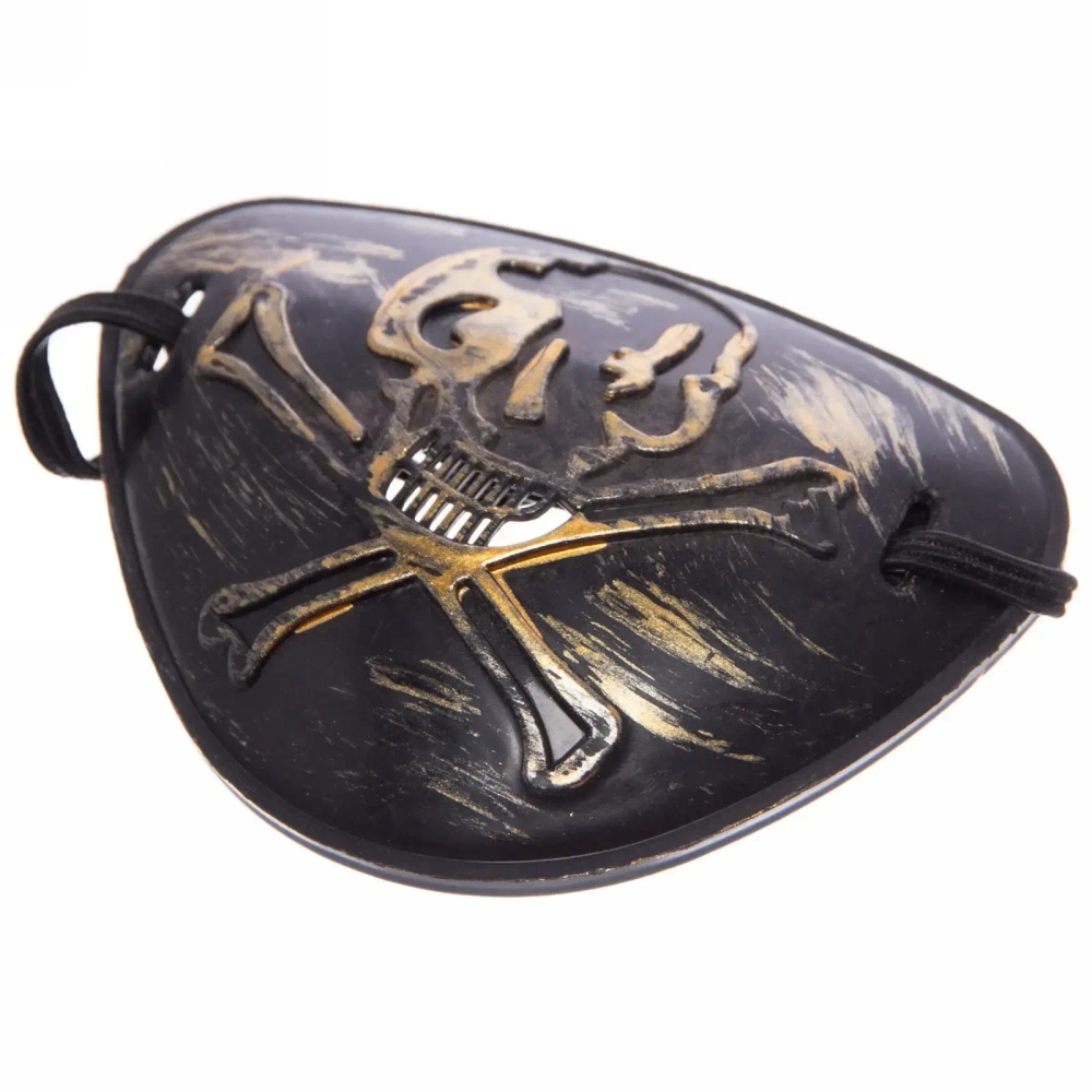 Повязка на глаз «Пират серебряный череп»