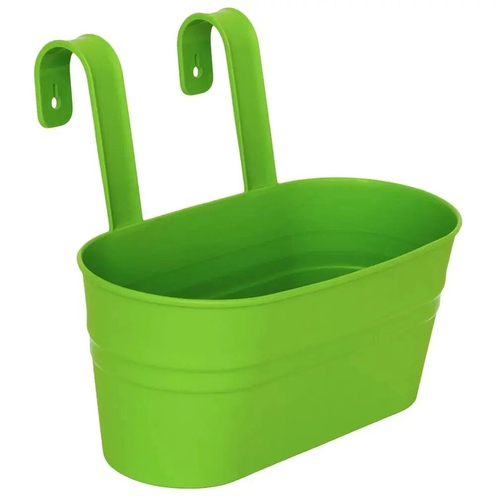 Кашпо-ведро настенное декоративное Большое салатовый 300х250мм