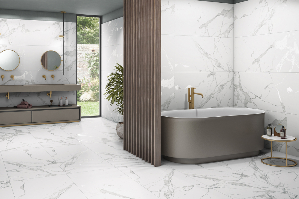 Керамогранит Arcadia Ceramica Paradise Statuario 60x120 см 1.44 м² матовый цвет белый