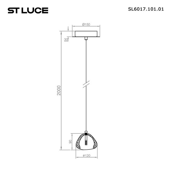 Подвесной светодиодный светильник ST Luce Waterfall SL6017.101.01