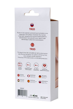 Красная силиконовая анальная втулка Trio - 16 см. (Цвет: красный)