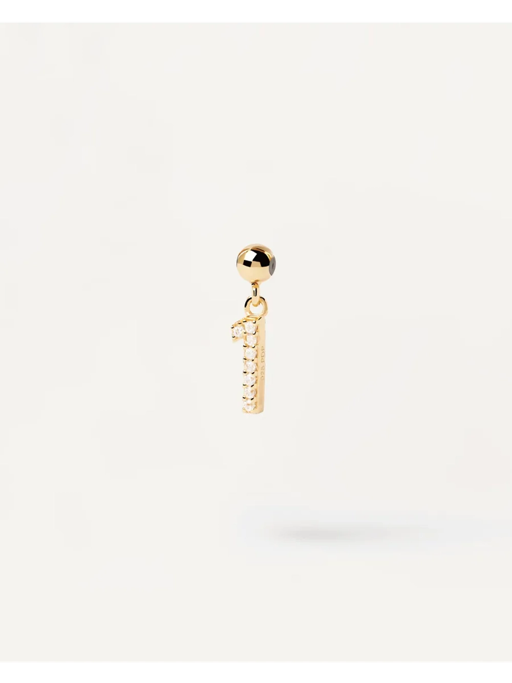 Подвеска-шарм женская PDPaola Цифра 1 серебро 925 пробы покрытое золотом 750 пробы CH01-009-U