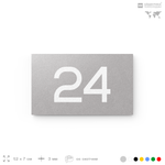 Табличка с номером 24 на дверь квартиры, для офиса, кабинета, аудитории, склада, серая 120х70 мм, Айдентика Технолоджи