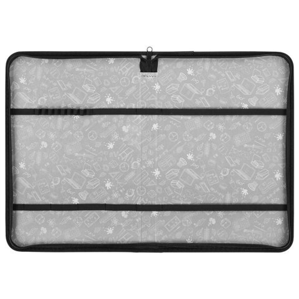 Папка на молнии BRAUBERG А4 с ручкой, с органайзером, 1 отделение, "Savage lion", 272218