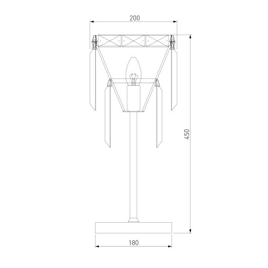 01136/1 / настольный светильник / золото/прозрачный хрусталь Strotskis
