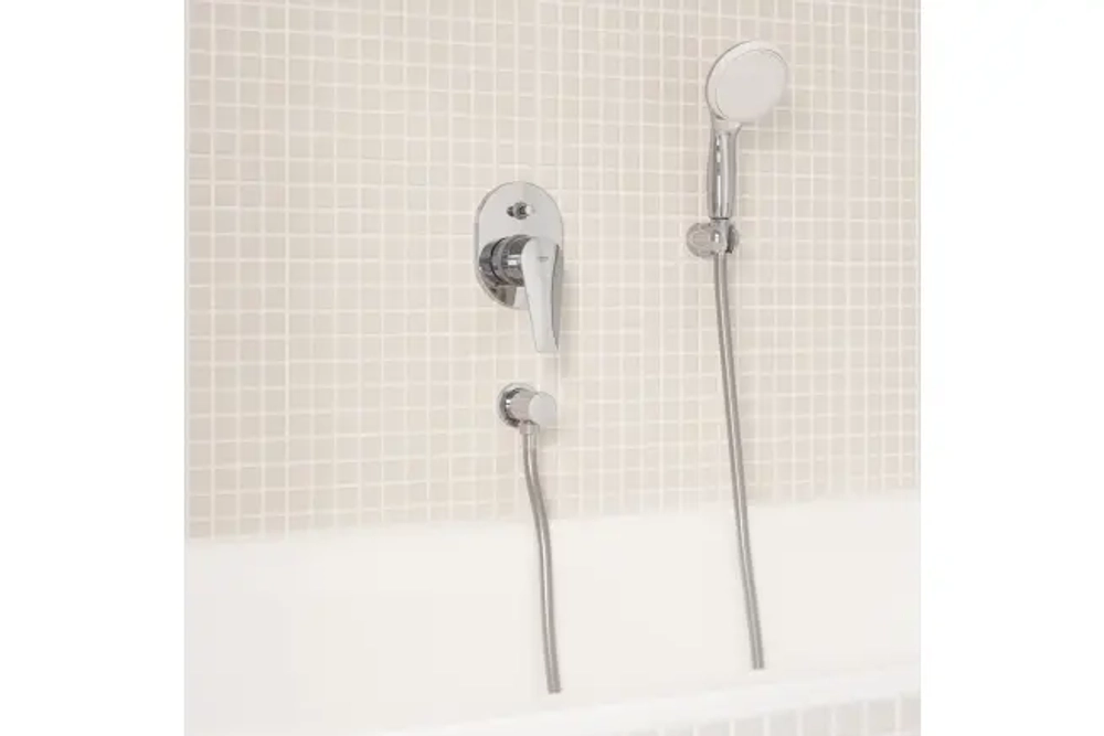 Смеситель для ванны GROHE BauEdge скрытого монтажа, в комплекте с монтажной частью, хром (29039001)