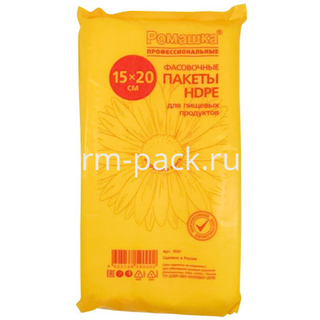 Пакет фас.15*20см"Ромашка"с фальцами 1/1000шт