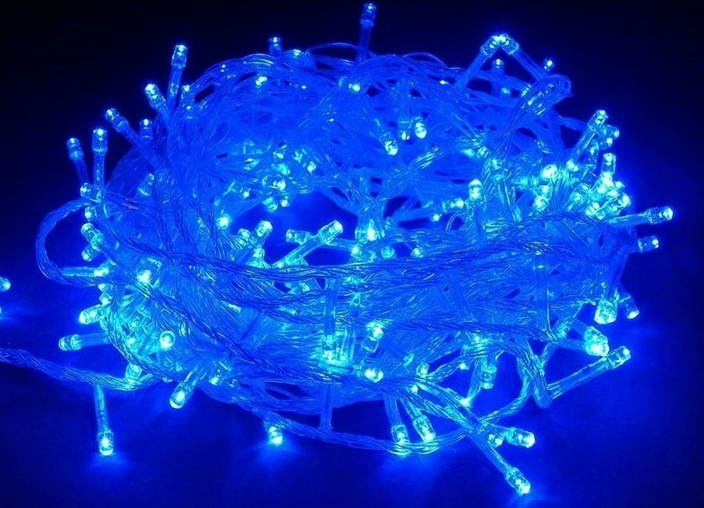 Гирлянда штора 1.5х1.5м Синий Rohs Blue160L п/п