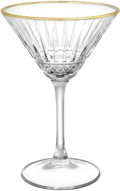 Набор бокалов Pasabahce Элизия золотая кайма 220 мл, 4 шт