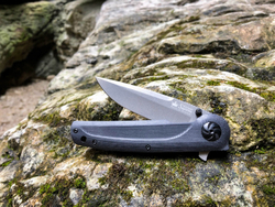 Складной нож Biker Z M390 Black G10 StoneWash