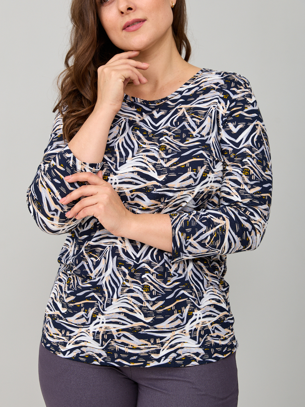 Лонгслив ЛНв-306/полосы-насинем