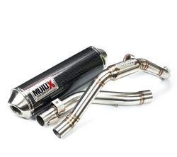 Full Exhaust System for Honda CRF250L-M-Rally (2012-2020). Made in Thailand. MOTO-X V.1 Carbon