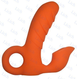 Оранжевый вибратор с клиторальным стимулятором и 5 режимами вибрации