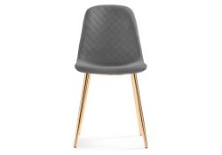Стул на металлокаркасе Dabl dark gray / gold