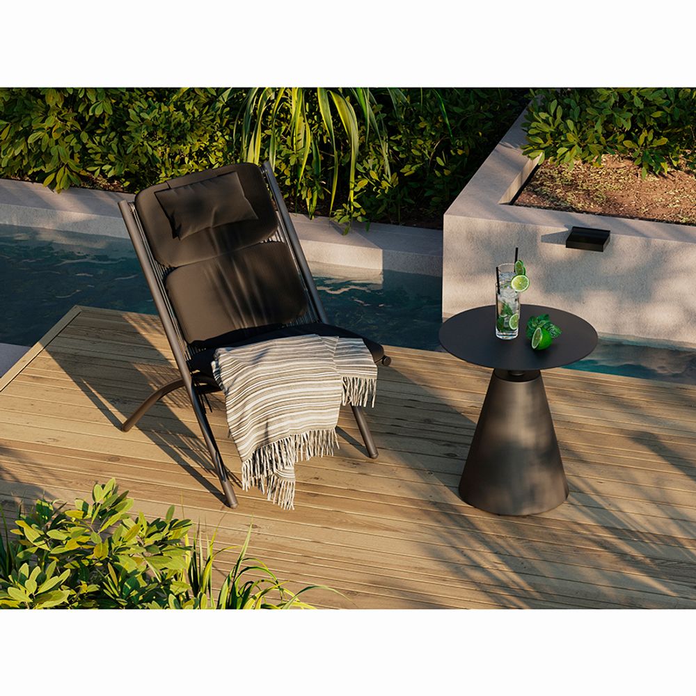 Столик кофейный Marius, Ø50 см, черный