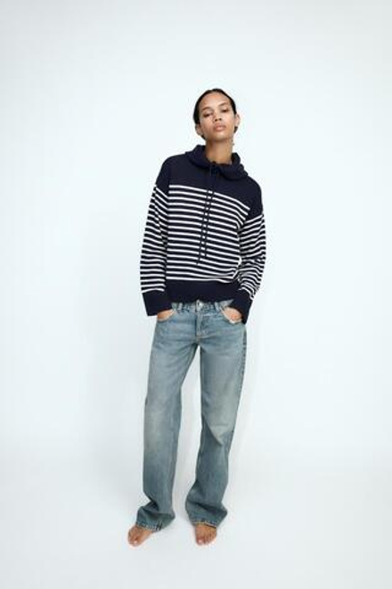 ZARA ТРИКОТАЖНОЕ СВИТЕР В ПОЛОСКУ, ПОЛОСКИ
