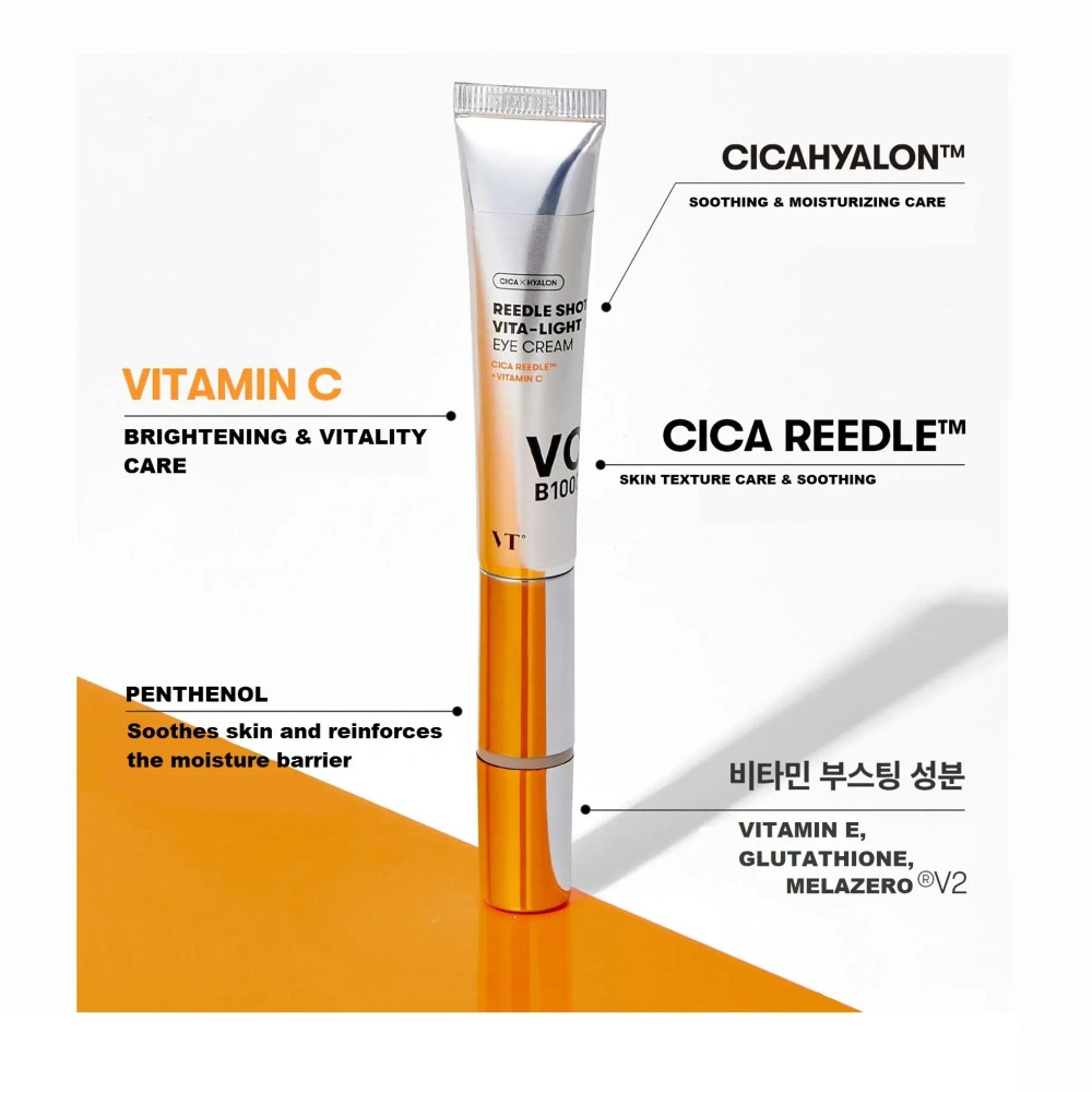 Крем для век осветляющий с микроиглами  VT Cosmetics Reedle Shot Vita-Light Eyecream 15мл