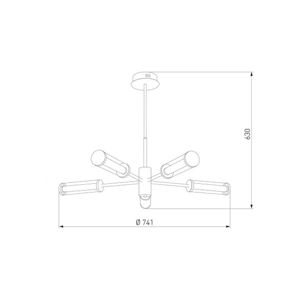 Подвесная светодиодная люстра Eurosvet Stark 50386/5 LED