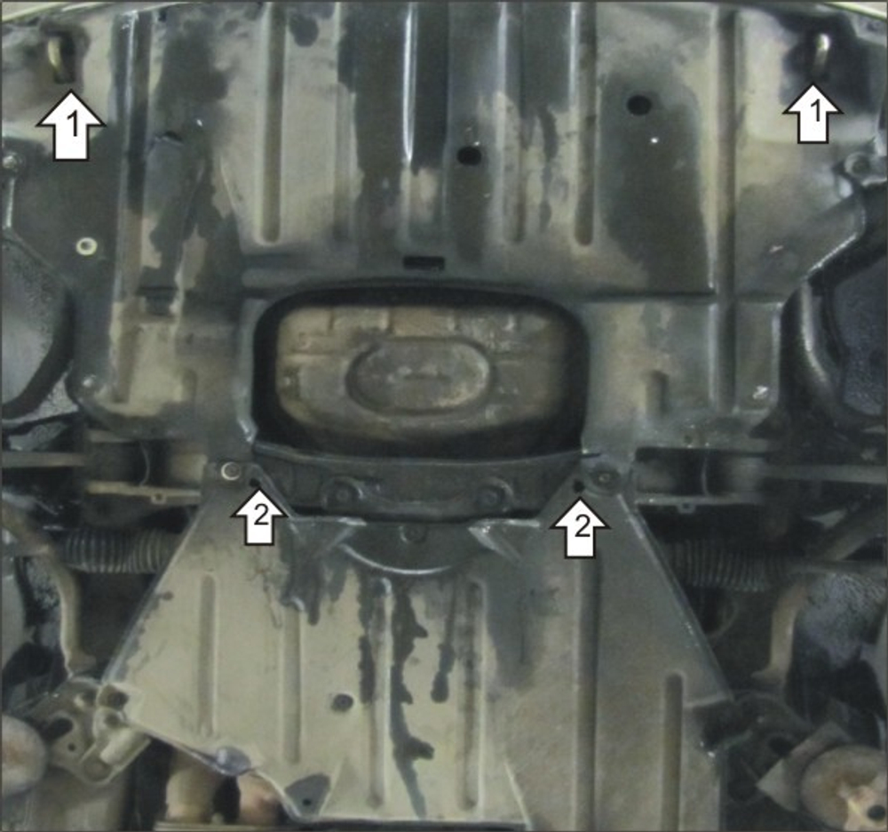 Защита картера Двигателя, Радиатора. 2 мм, Сталь. для Lexus GS 300 1997-2005 MOTODOR.05006