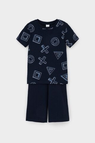 пижама  для мальчика  К 1614/объемные фигуры,индиго