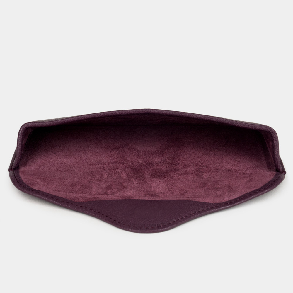 Футляр для очков Vision из кожи козы, фиолетового цвета