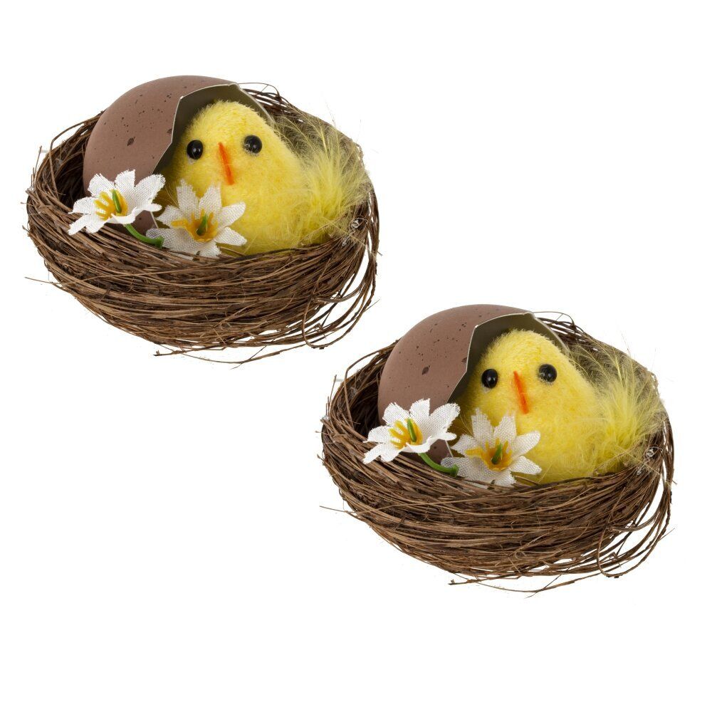 GAEM Набор из 2-х изделий декоративных "Гнездо пасхальное" (7*4,5), L15 W8 H7,5 см