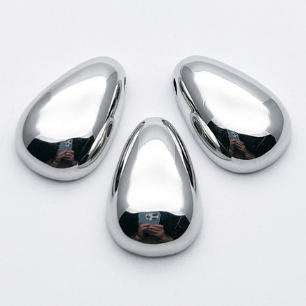 Подвеска Капля, цвет серебро (родий), размер 25*16 мм, цена за 1 шт