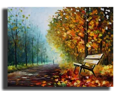 Репродукция " Леонид Афремов -  Опавшие листья"