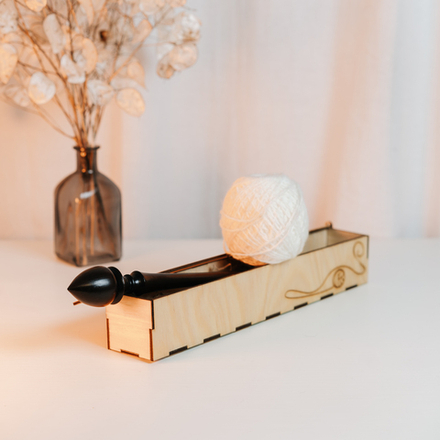 Деревянное Опорное веретено в подарочном органайзере, коробке. OV14