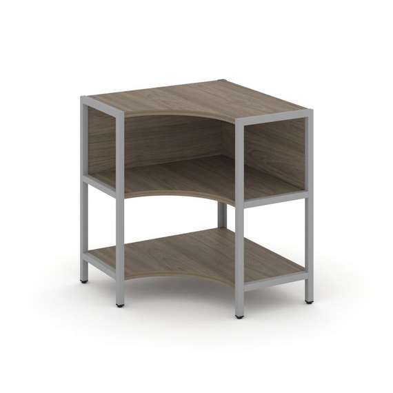 Shelf System Односекционный угловой стеллаж двухярусный SN.STMU-211 Вяз Благородный/Металл Серый 810