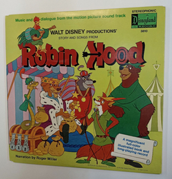 Винтажная виниловая пластинка LP Сказка Робин Гуд Дисней Story And Songs From Robin Hood (На английском языке) (USA 1973)