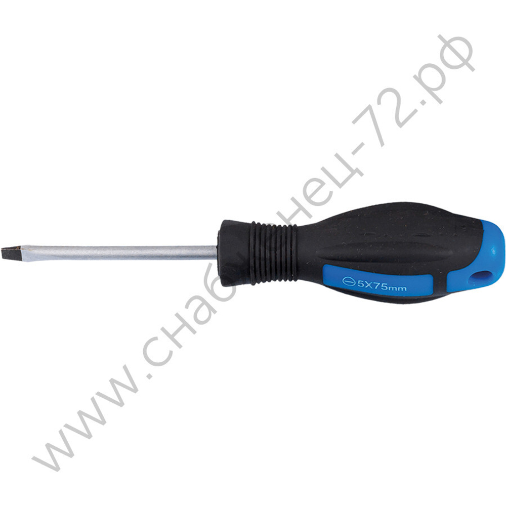 Шлицевая отвертка SL, 75 мм, СТАНКОИМПОРТ, CS-30.01.5x75