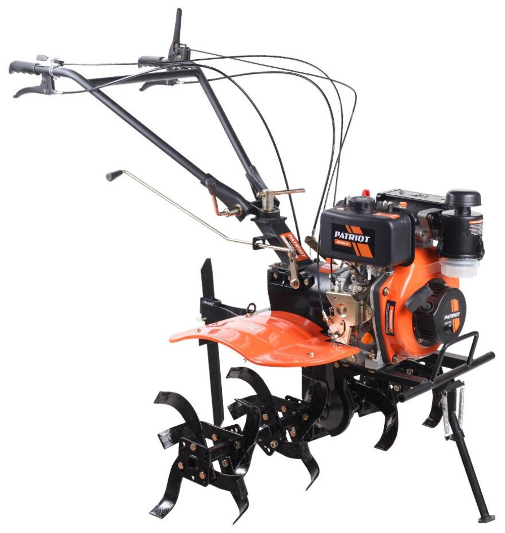 Мотоблок дизельный PATRIOT BOSTON-6D 6 л,с; фрезы: 1050 mm; 2 вперед+ 1 назад;(440701535)