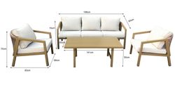 "Детройт" лаунж-зона из искусственного ротанга, цвет бежевый