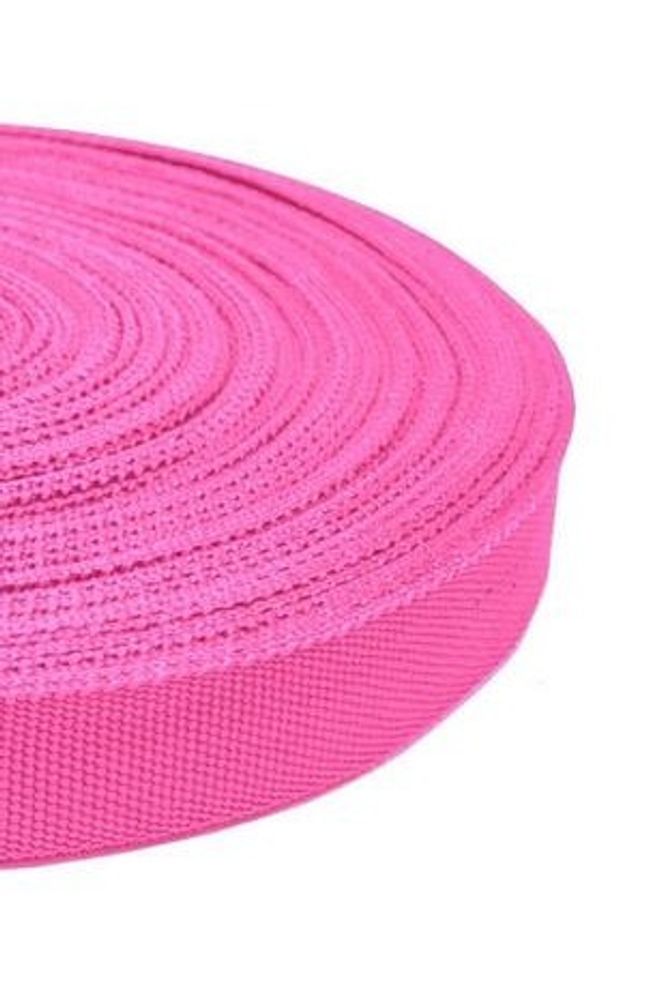 Лента окантовочная (стропа) 7,5 гр/м, ш. 22 мм, розовый