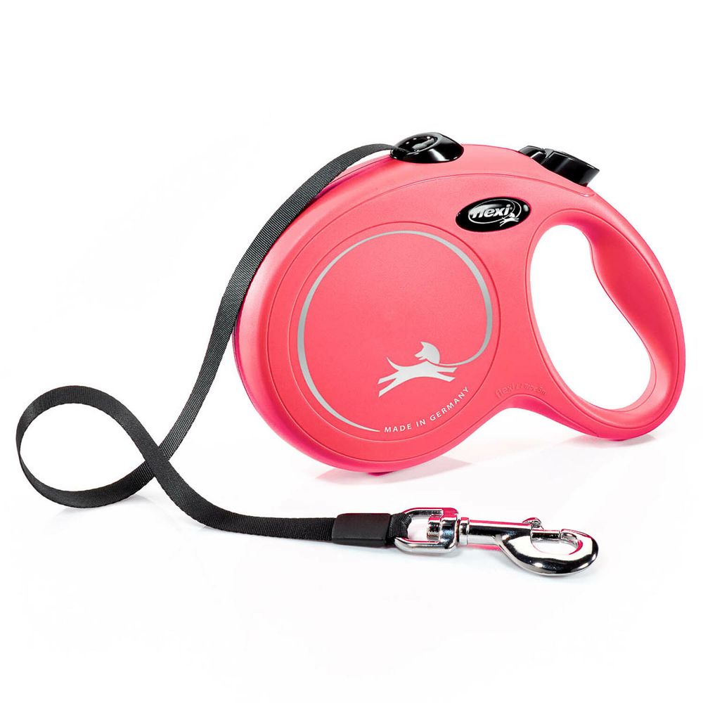 Поводок-рулетка Flexi New Classic L (до 50 кг) лента 5 м красная