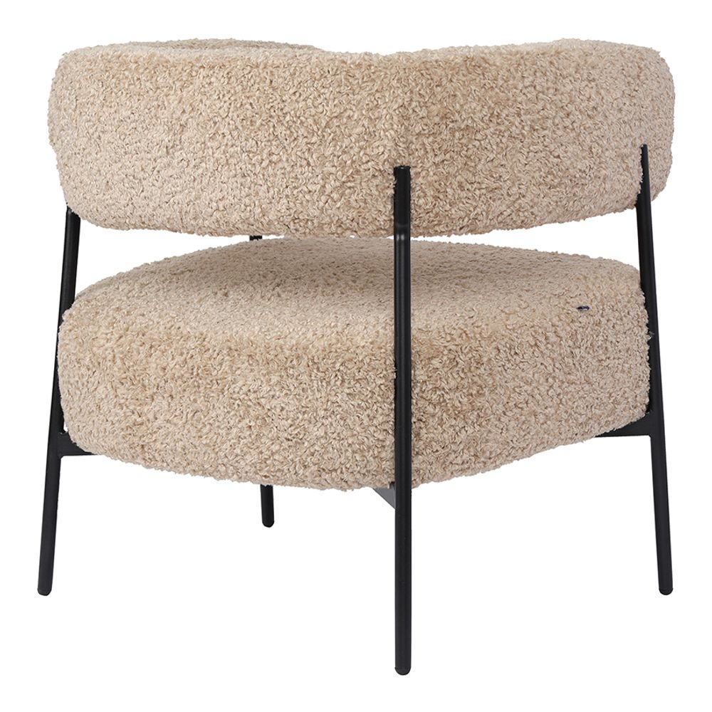 Кресло HugMe, букле, миндальное молоко