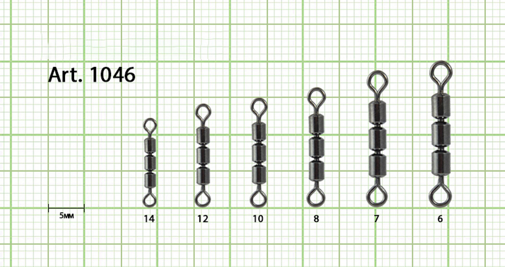 Вертлюг тройной скоростной цилиндр Fish Season 1046